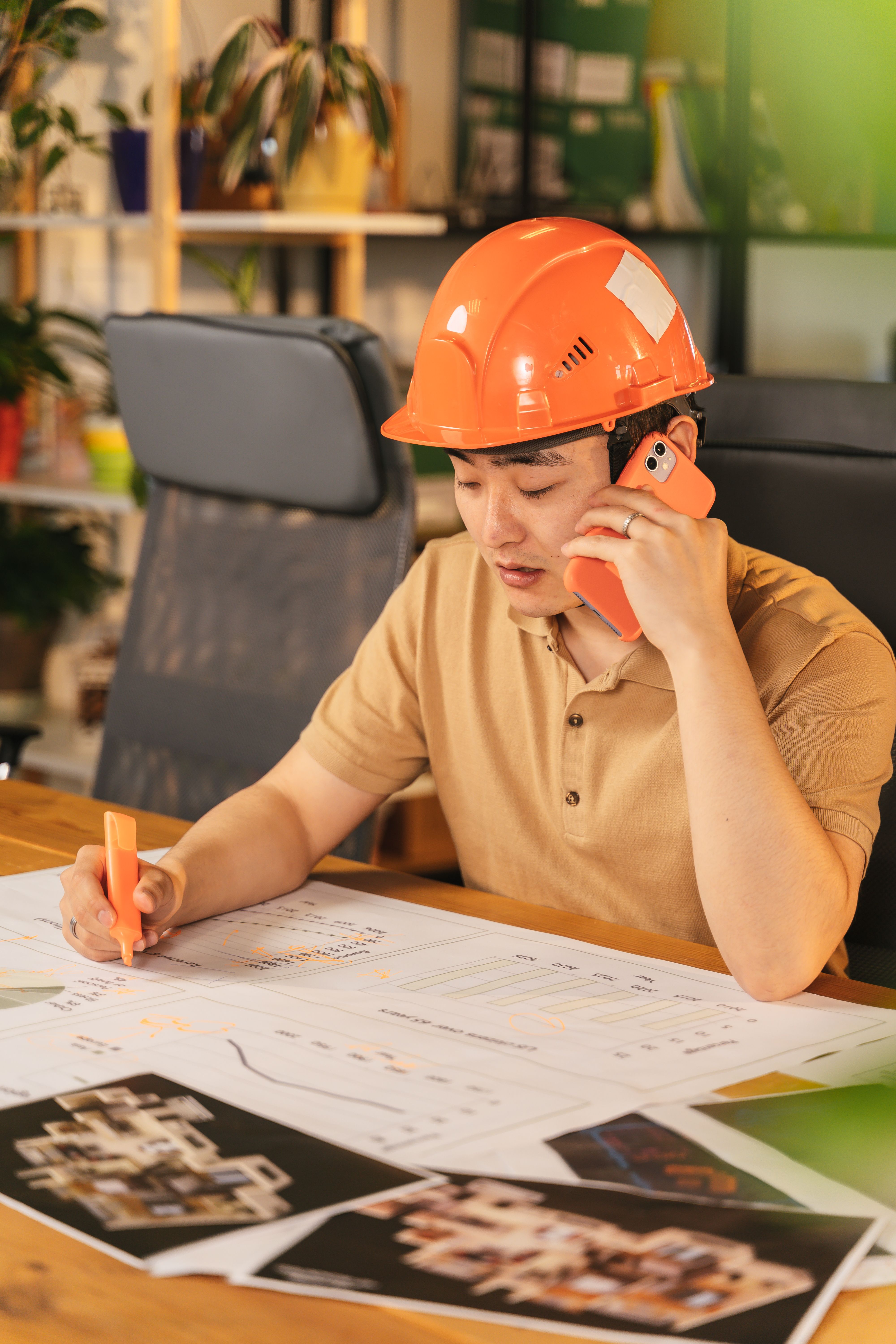 Homeowner calling a contractor